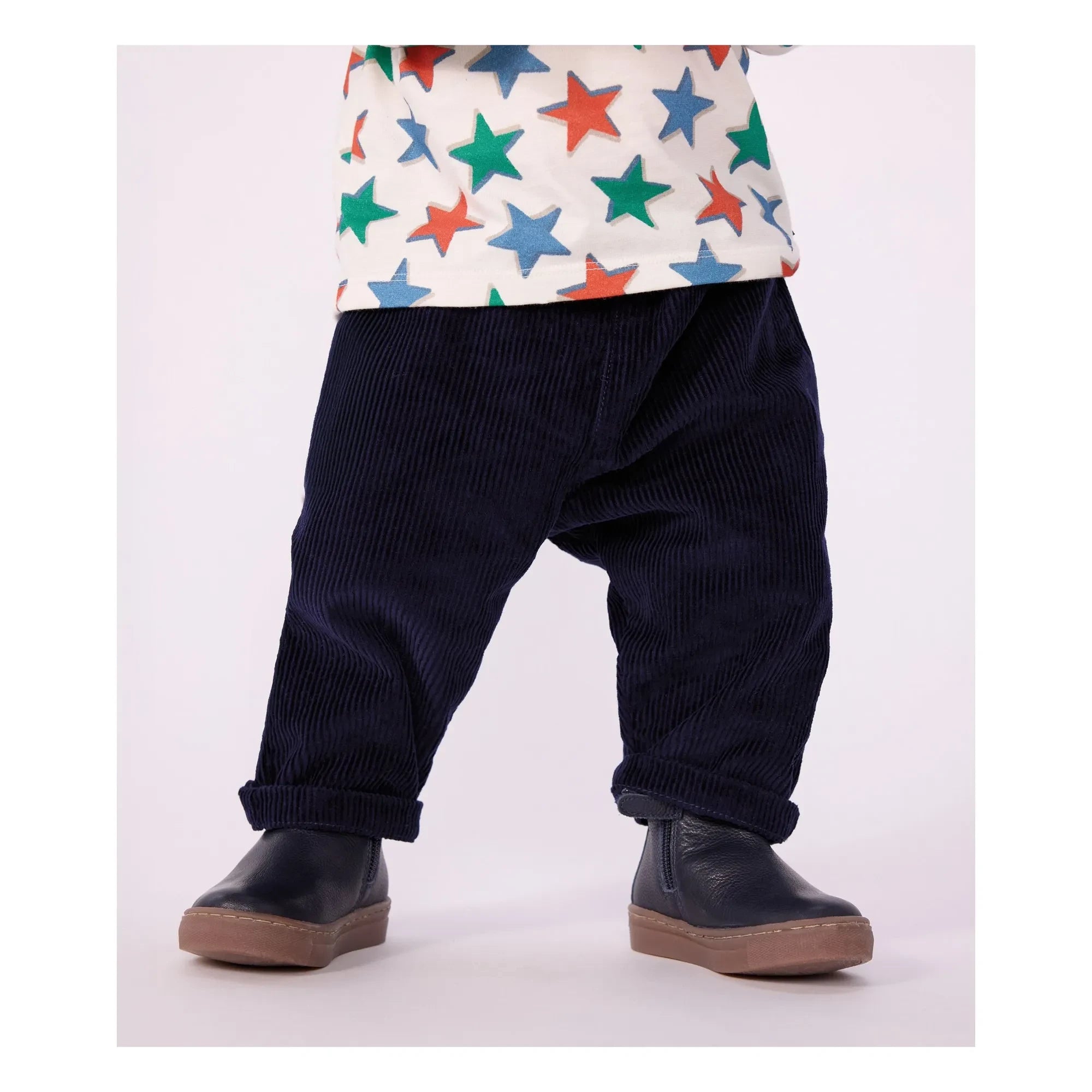 Petit Bateau - Organik pamuklu polar pantolon | Gece mavisi