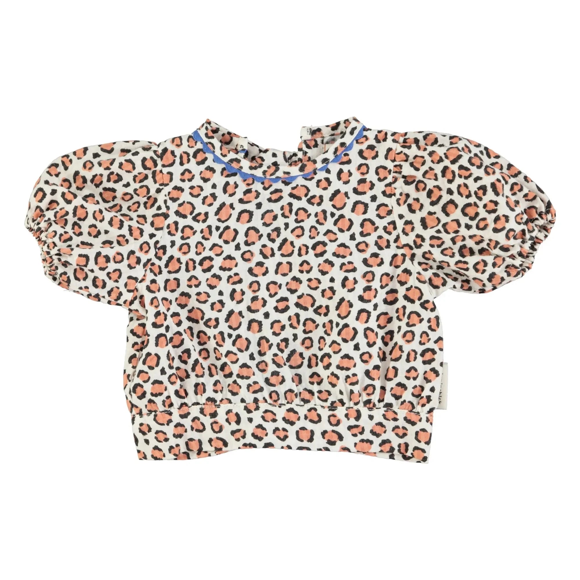 Piupiuchick - Blusa corta de leopardo de algodón orgánico | Crudo
