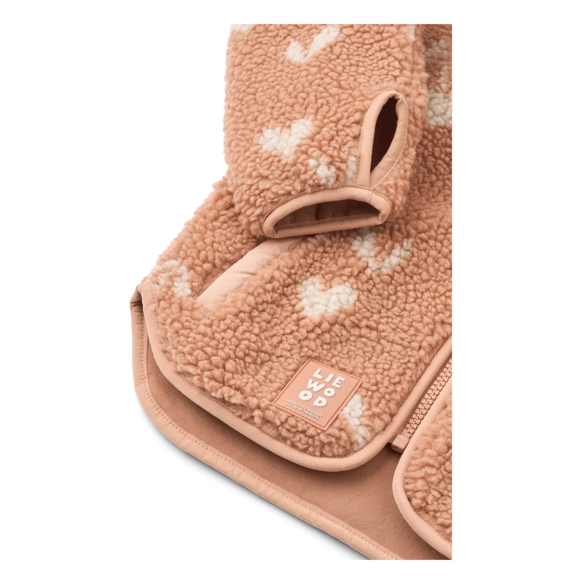 Liewood - Chaqueta Nolan Sherpa con fibras recicladas Corazones | Rosa