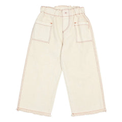 Búho - Pantalón de lyocell de pernera estrecha | Blanco roto