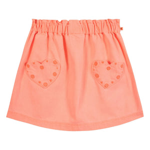 Bonton - Falda con bolsillos en forma de corazón bordados Douchka | Coral