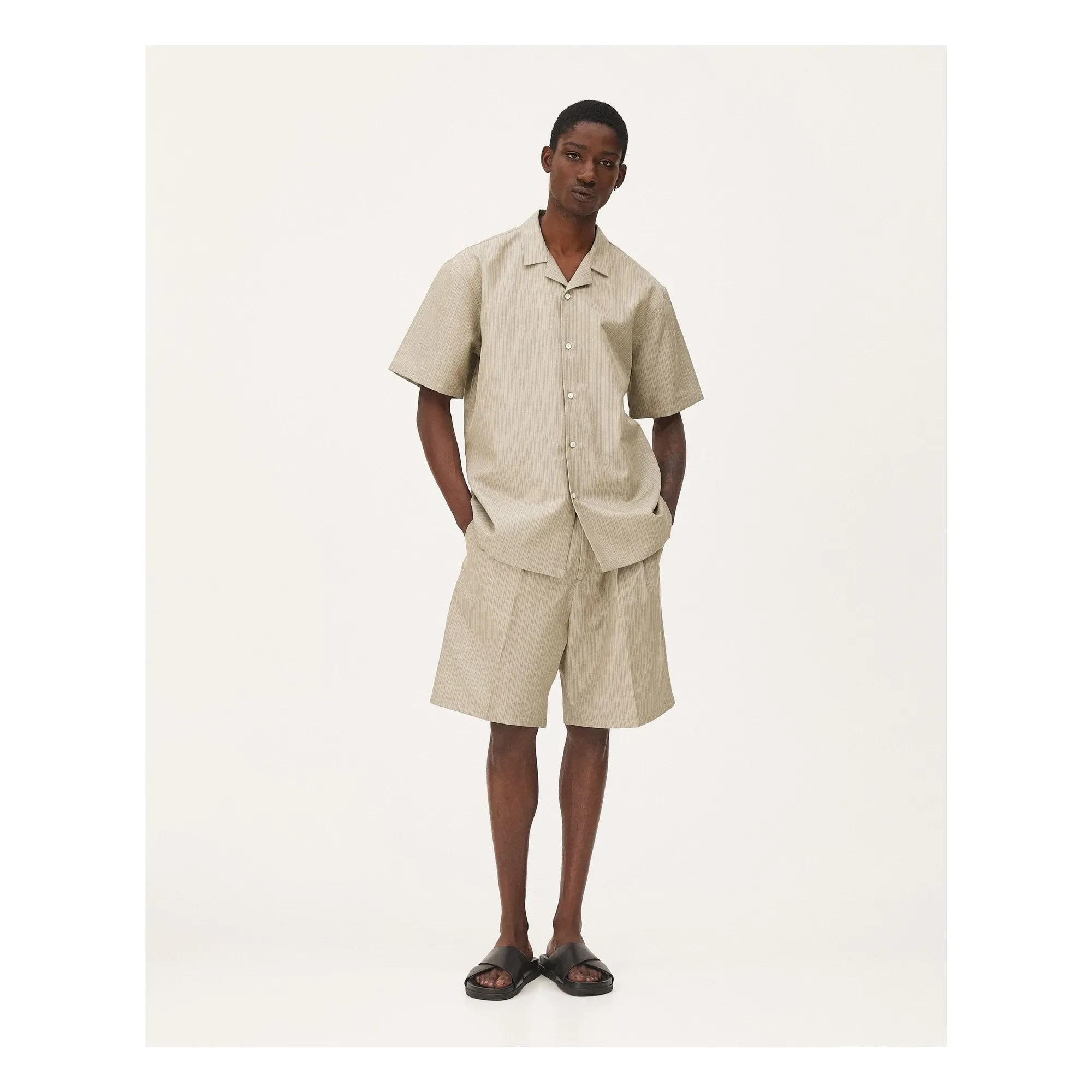 Noyoco - Camisa de algodón Orleans | Beige
