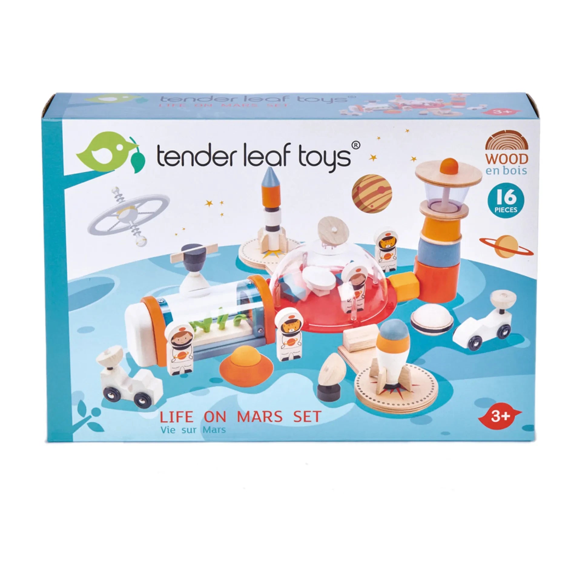 Tender Leaf Toys - Set de madera "Vida en Marte"