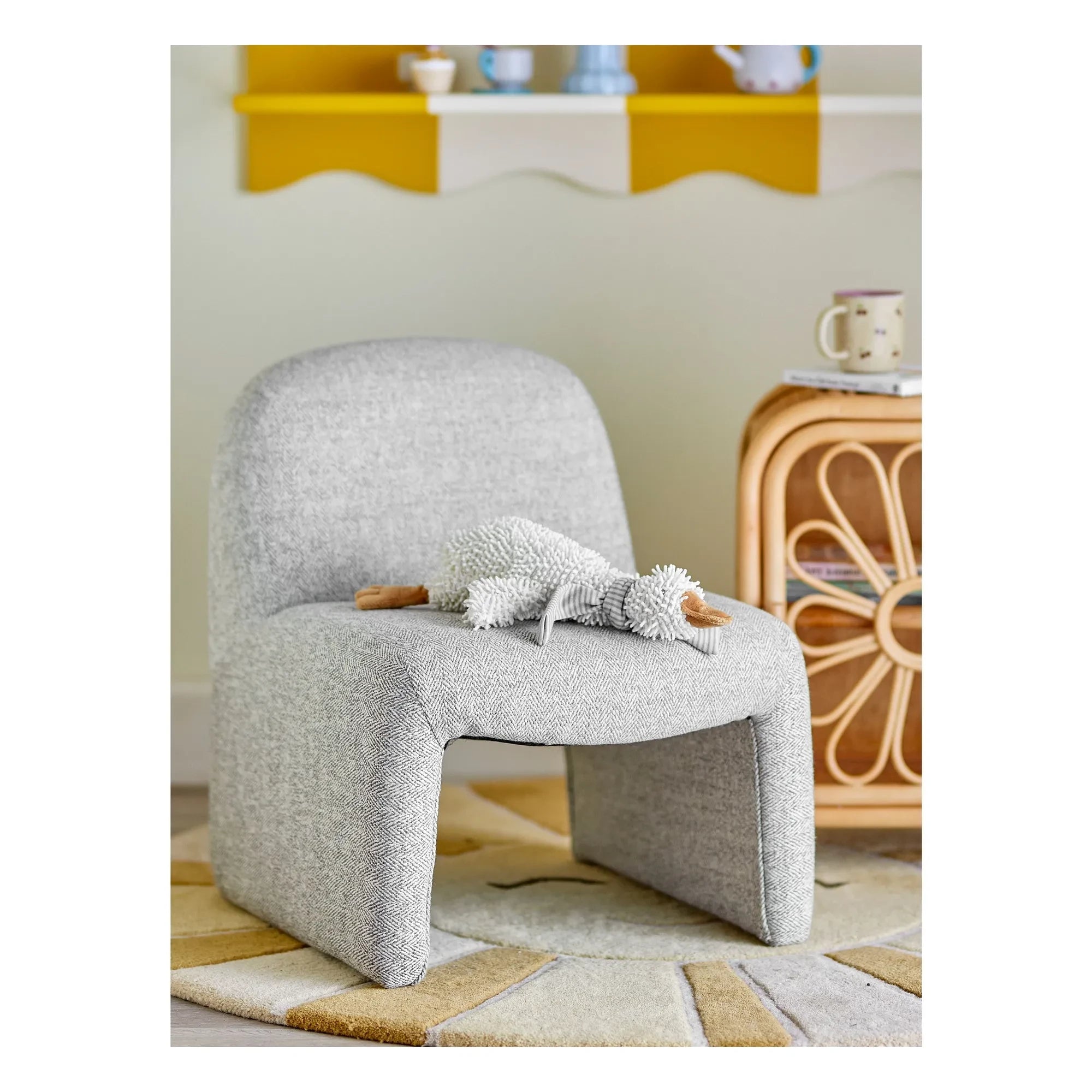 Bloomingville Mini - Silla infantil Neel | Gris claro