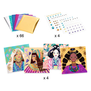 Djeco - Metalik Boyama için Tuval - Precious Setleri