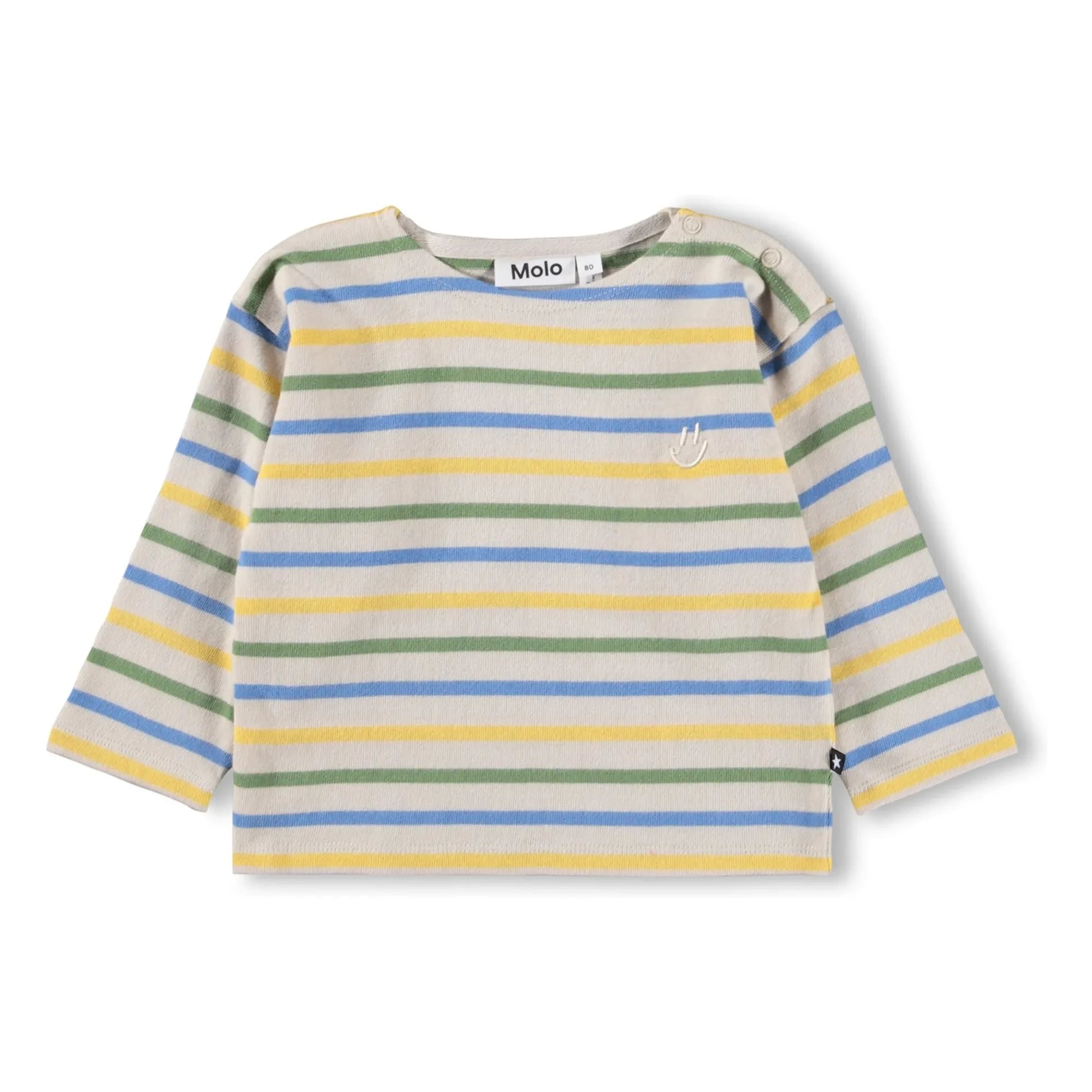 Molo - Camiseta de algodón orgánico a rayas Edarko | Crudo