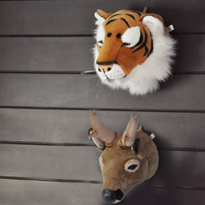 Wild & Soft - Colgador de pared cabeza de tigre | Marrón claro