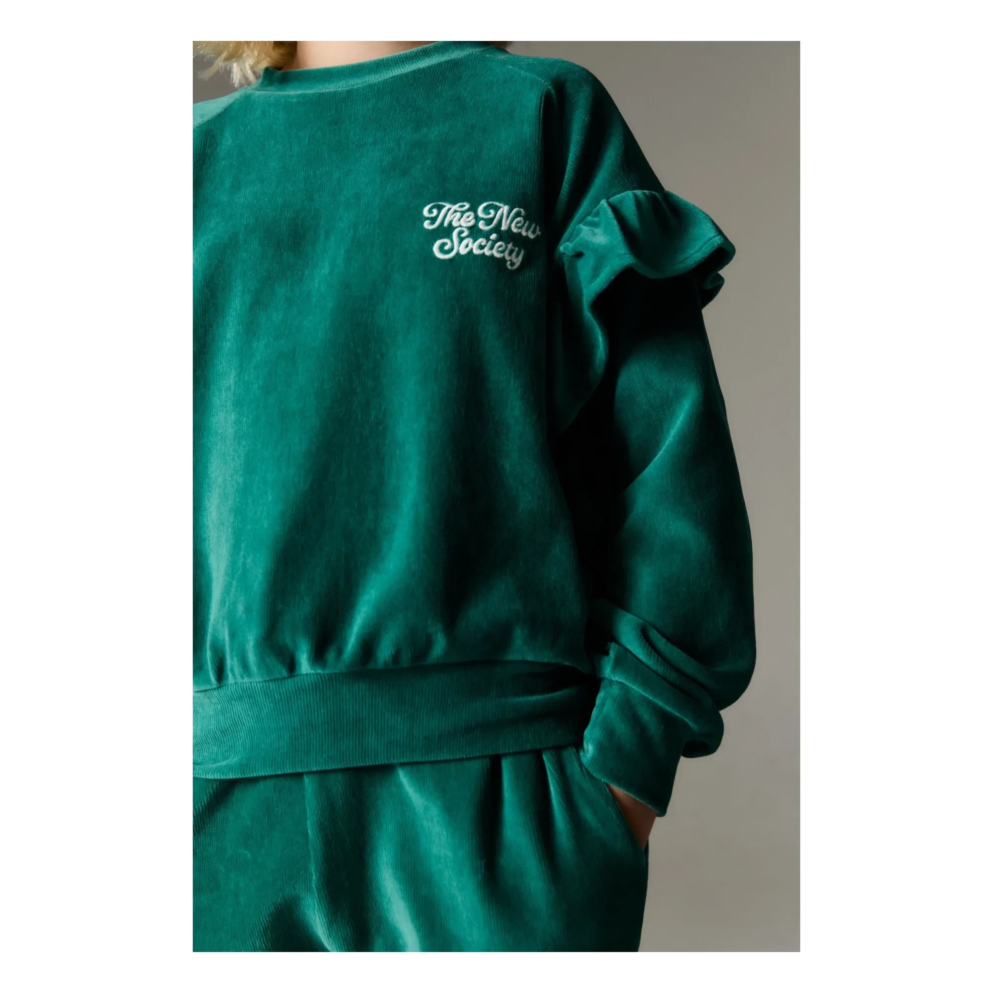the new society - Sweat Odense Terciopelo Orgánico | Verde