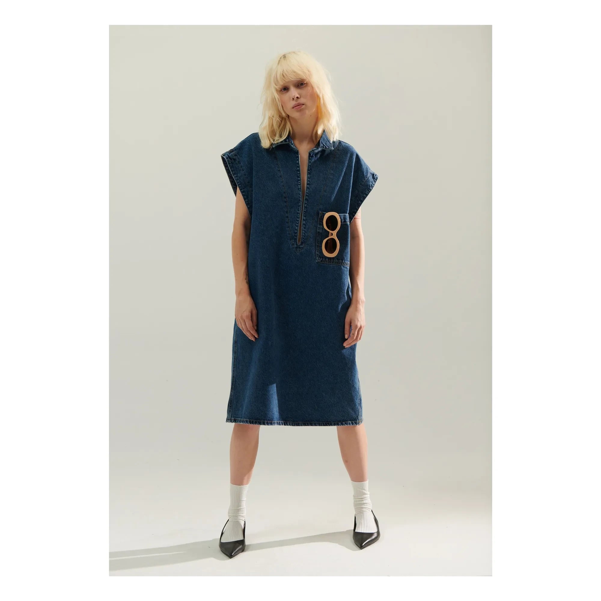 BELLEPIECE - Vestido Vaquero Zafra | Azul Oscuro