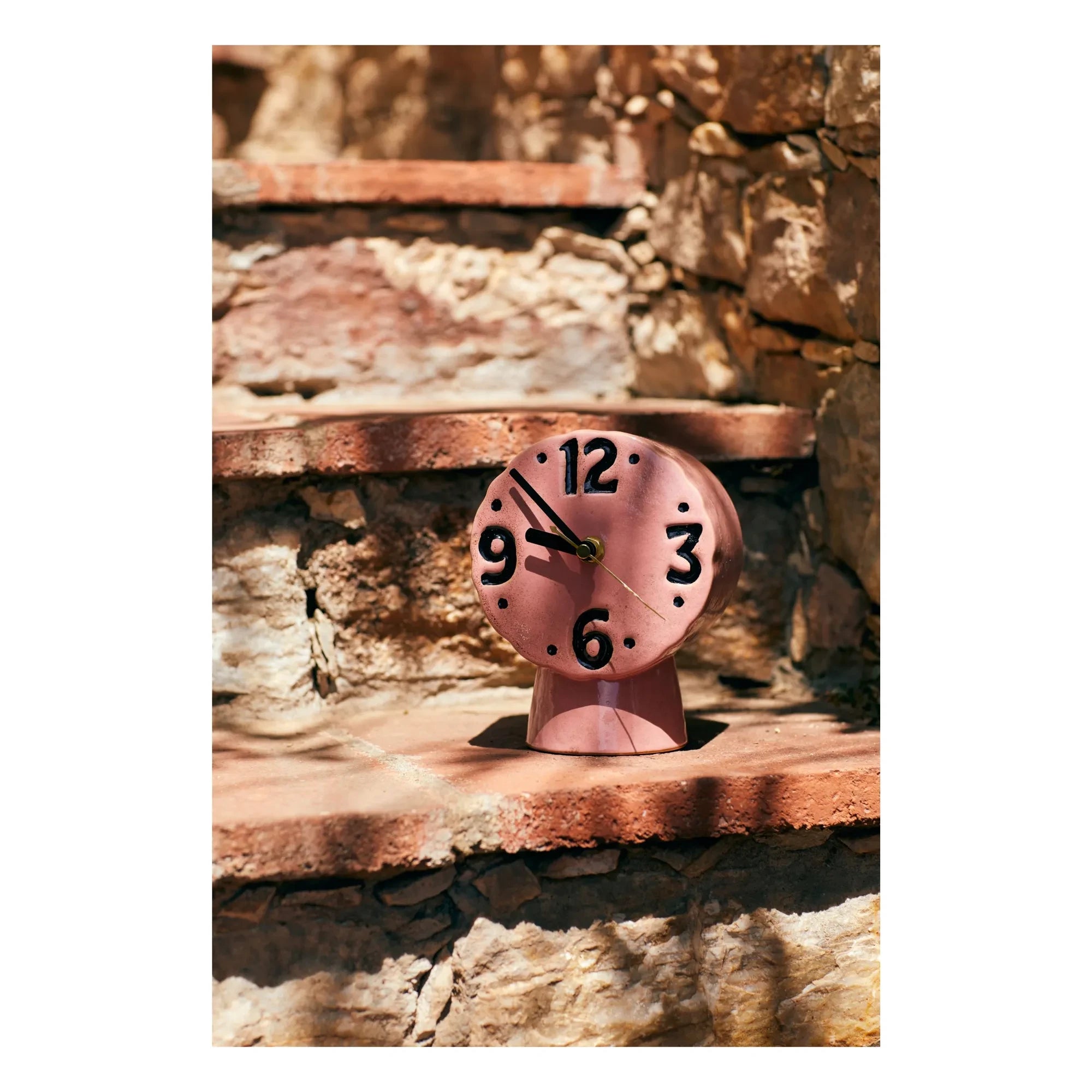 HKliving - Reloj retro de cerámica | Rosa