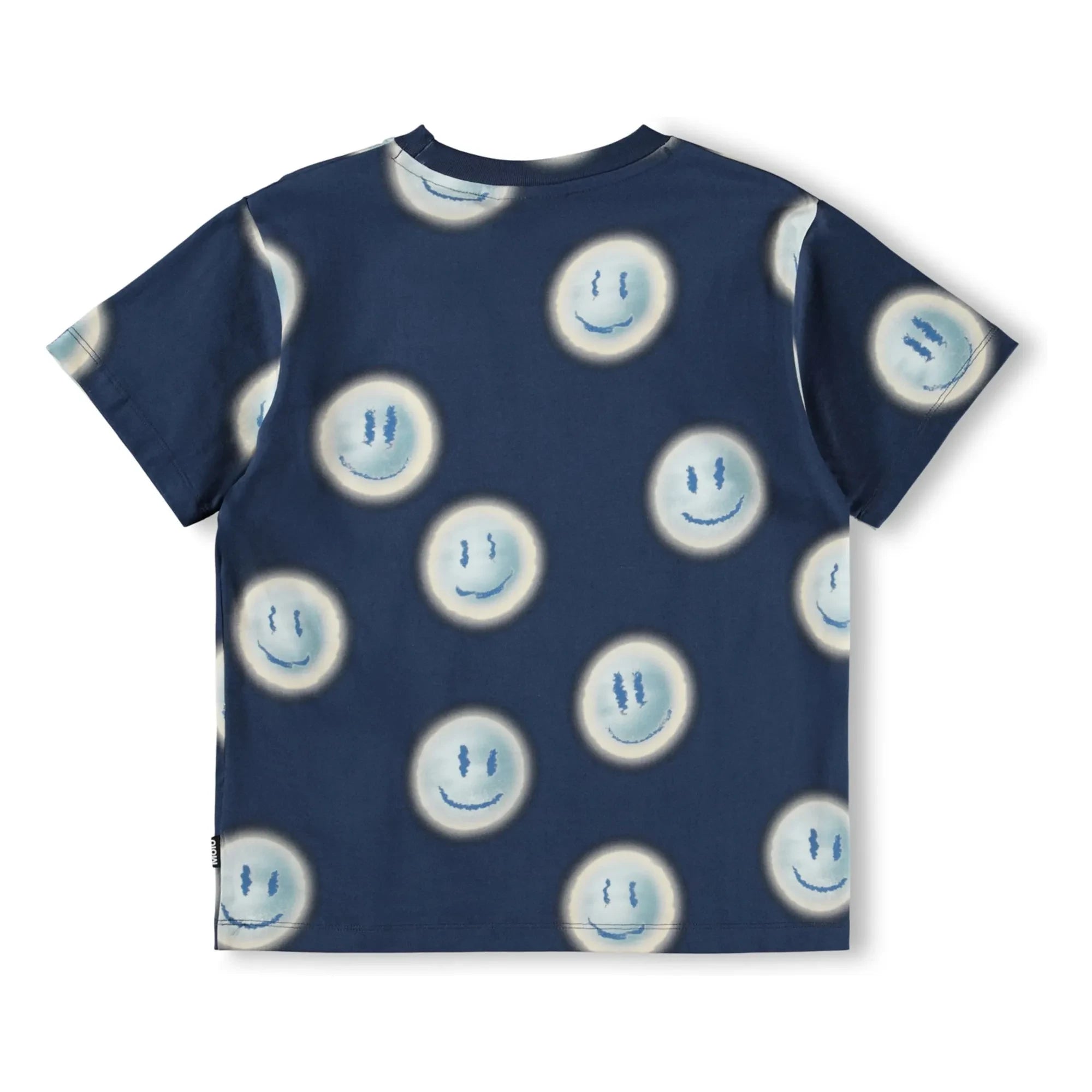 Molo - Camiseta de algodón orgánico Riley Smileys | Azul marino