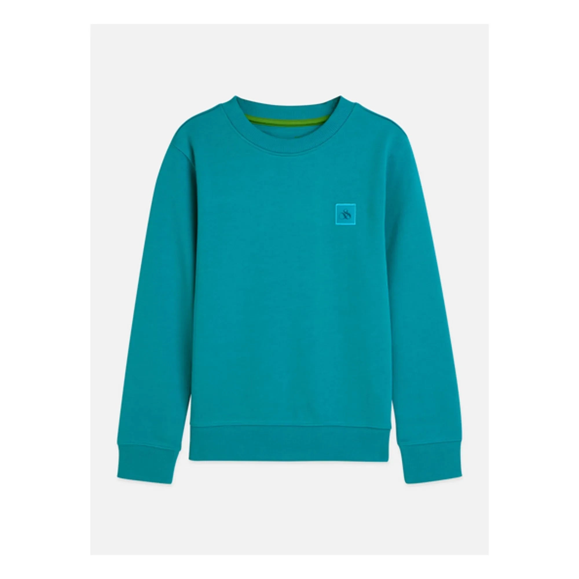 Scotch & Soda - Sudadera con insignia de logotipo de algodón orgánico | Lagoon Blue