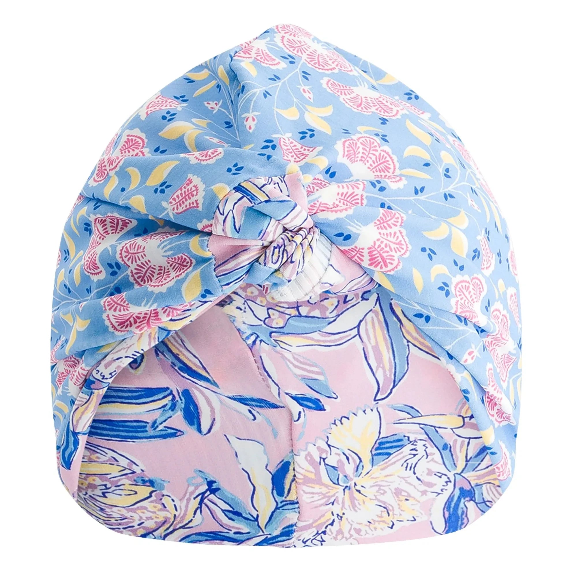 Louise Misha - Gorro de baño Abina con estampado floral Fibras recicladas | Azul