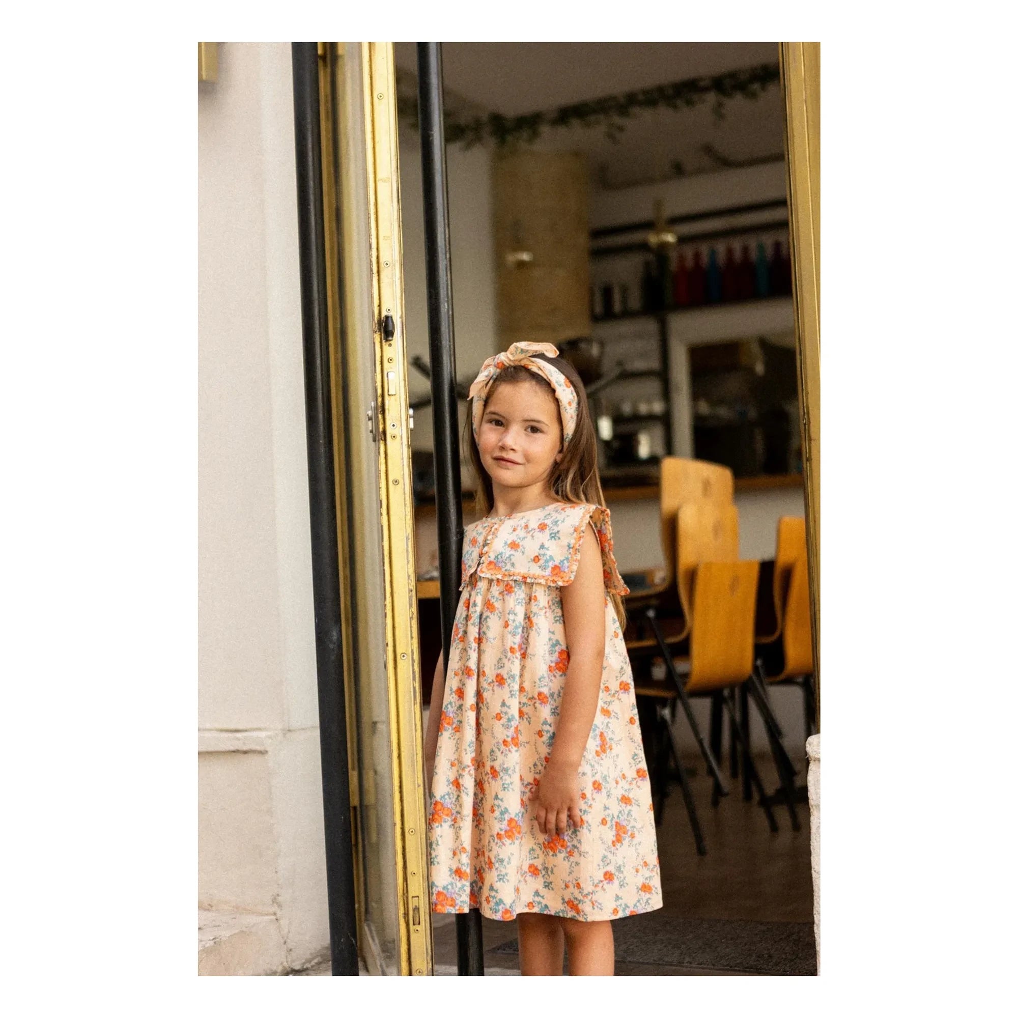 Louis Louise - Pañuelo estampado beige y rosa