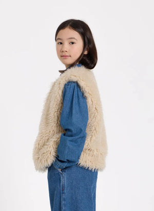Hundred Pieces - Joyce Chaqueta sin mangas de pelo | Beige