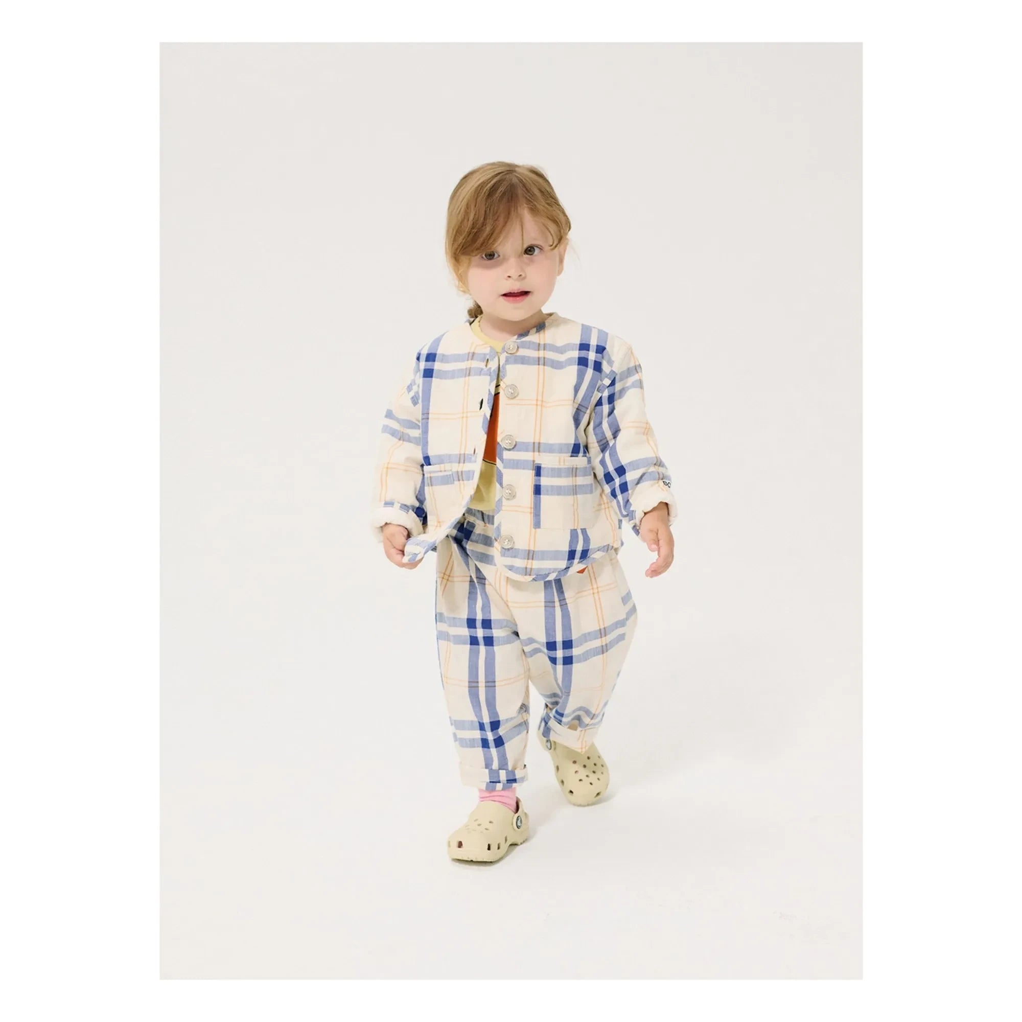 Bobo Choses - Pantalón de tartán de algodón orgánico | Crudo
