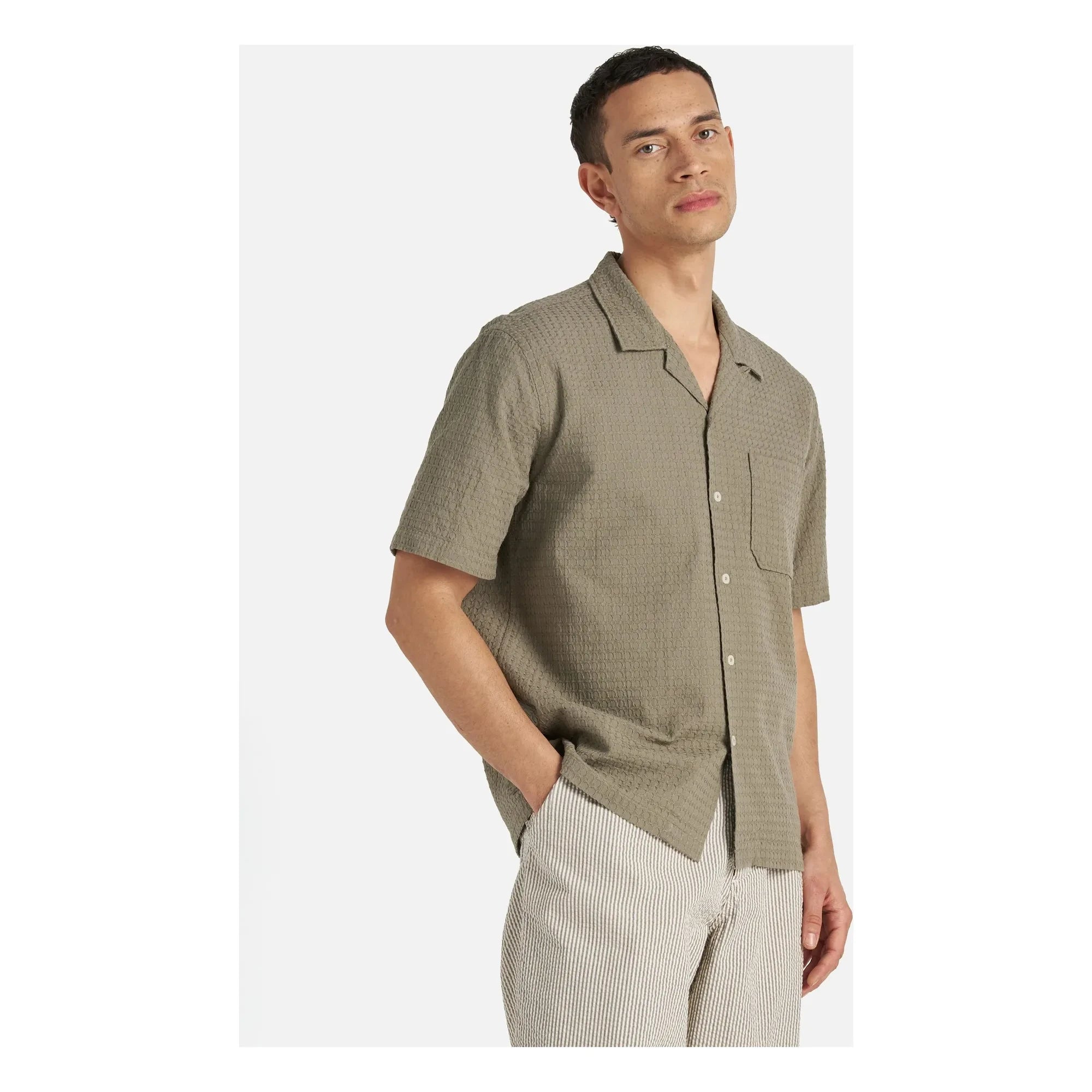 Universal Works - Camisa Road Delos | Verde Oliva