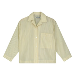 Mandarina - Camisa de bolos a rayas | Amarillo pálido