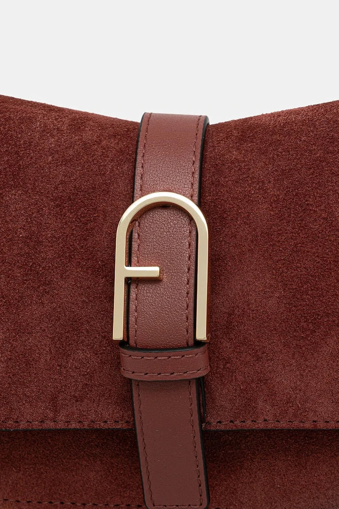 Bolso bandolera de ante para mujer Furla
