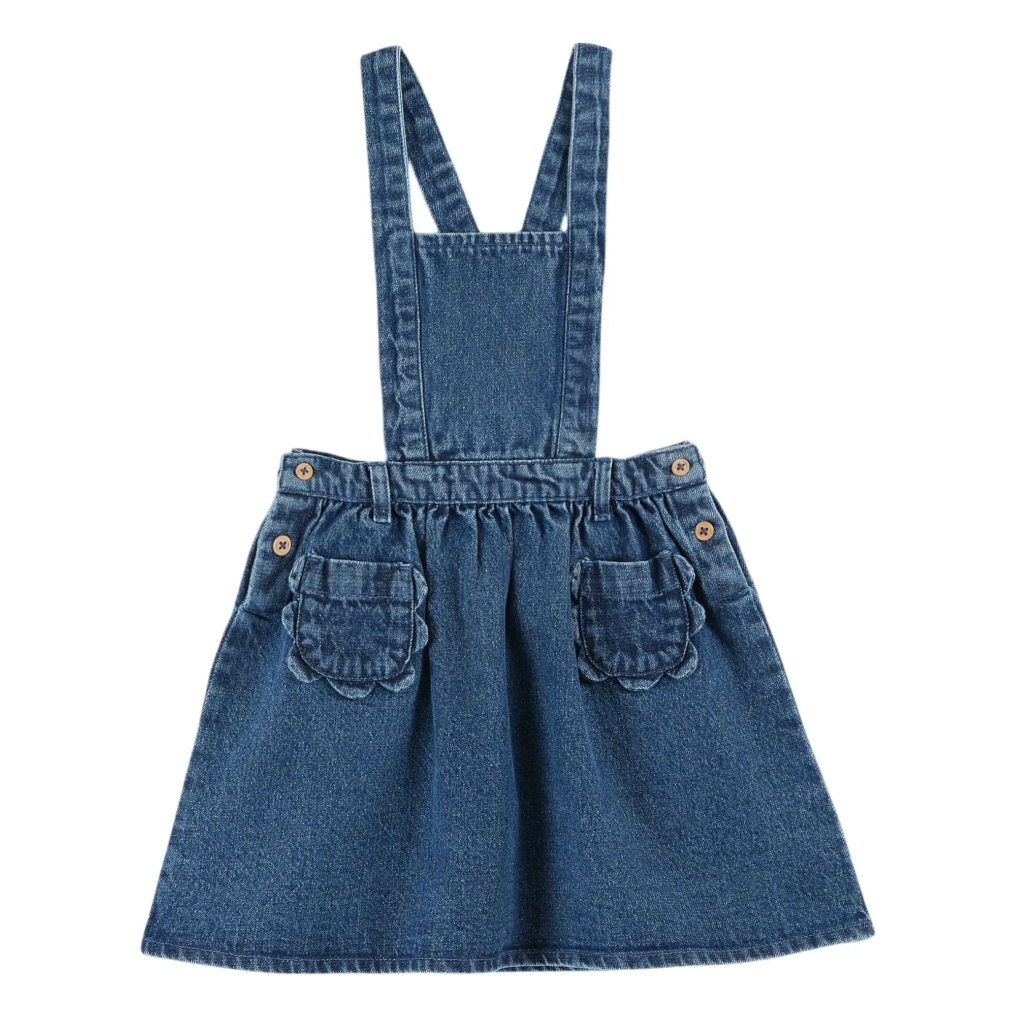 Emile et Ida - Vestido de mezclilla con peto | Azul