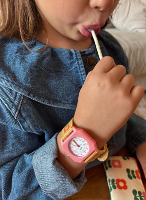 Mini Kyomo - Reloj Flores de los Setentas - Mini Kyomo x Taxi Brousse | Beige