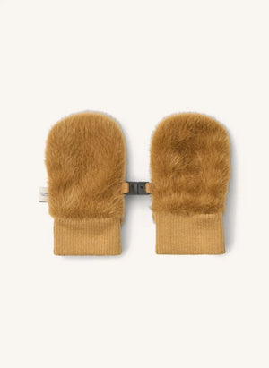 Liewood - Guantes de Invierno de Oso Lizzy de Peluche Reciclado | Caramelo