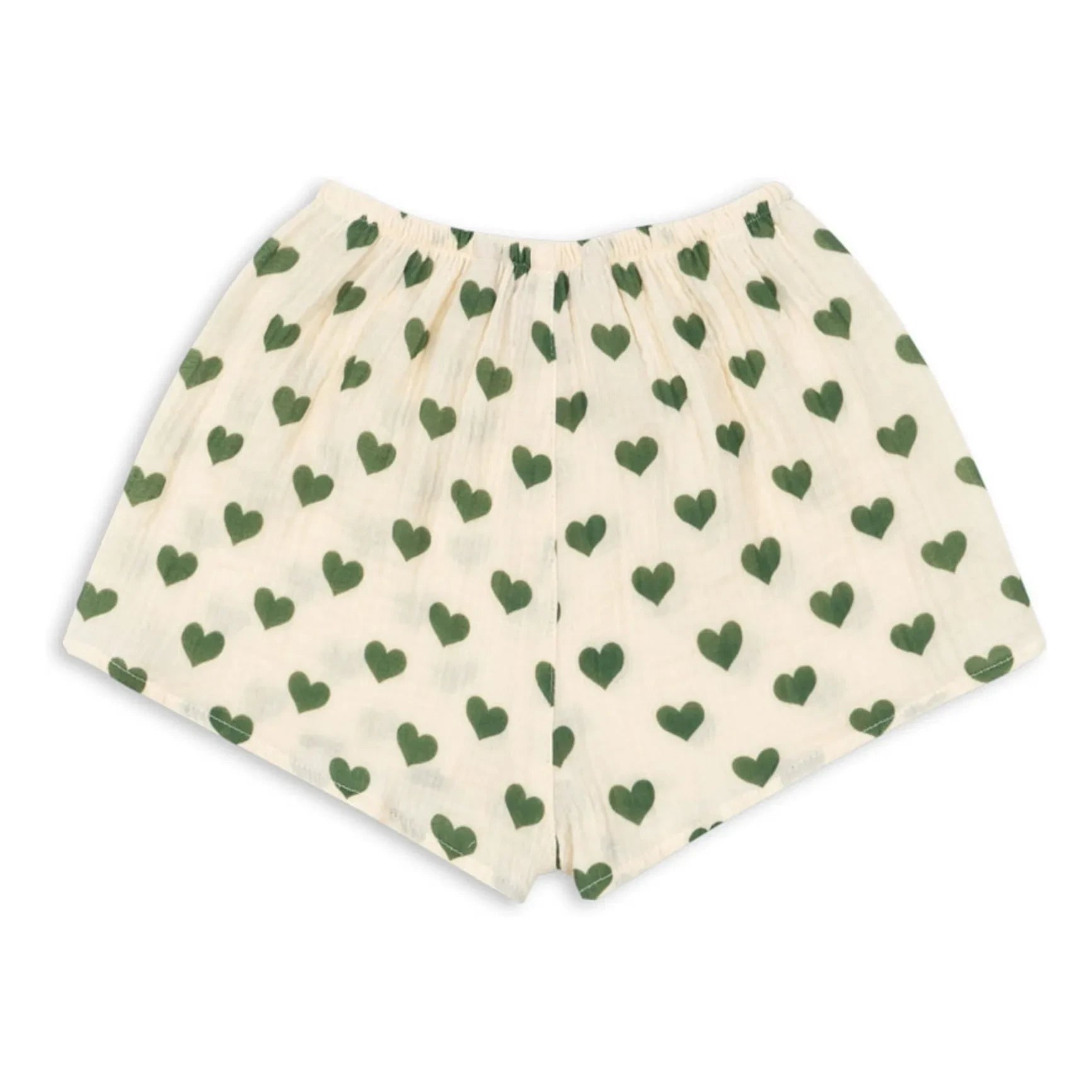 Konges Sløjd - Shorts de algodón orgánico Coco Hearts | Crudo