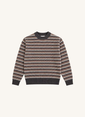 Finger in the nose - Suéter de Merino de Mathis con jacquard | Marrón