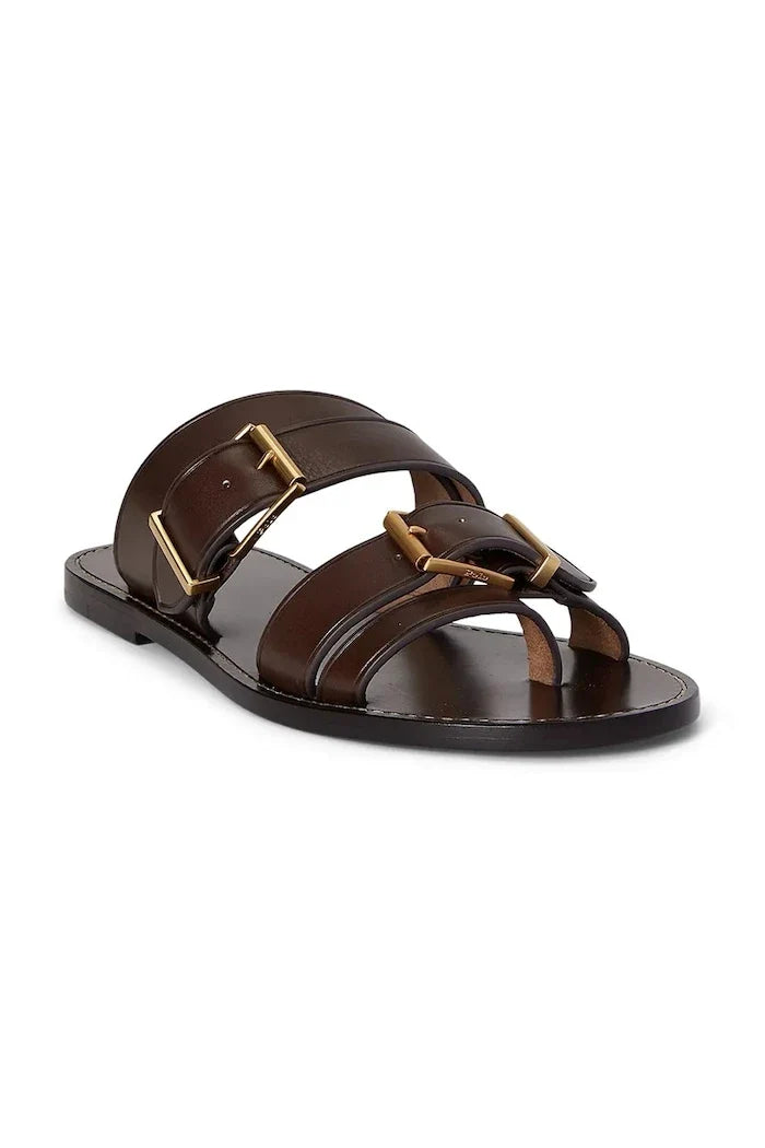 Polo Ralph Lauren Bkle Slide Sandalias de Cuero