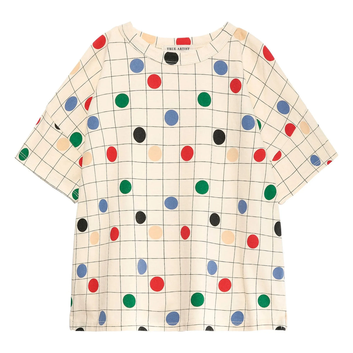 True Artist - Camiseta de algodón orgánico Circles | Beige