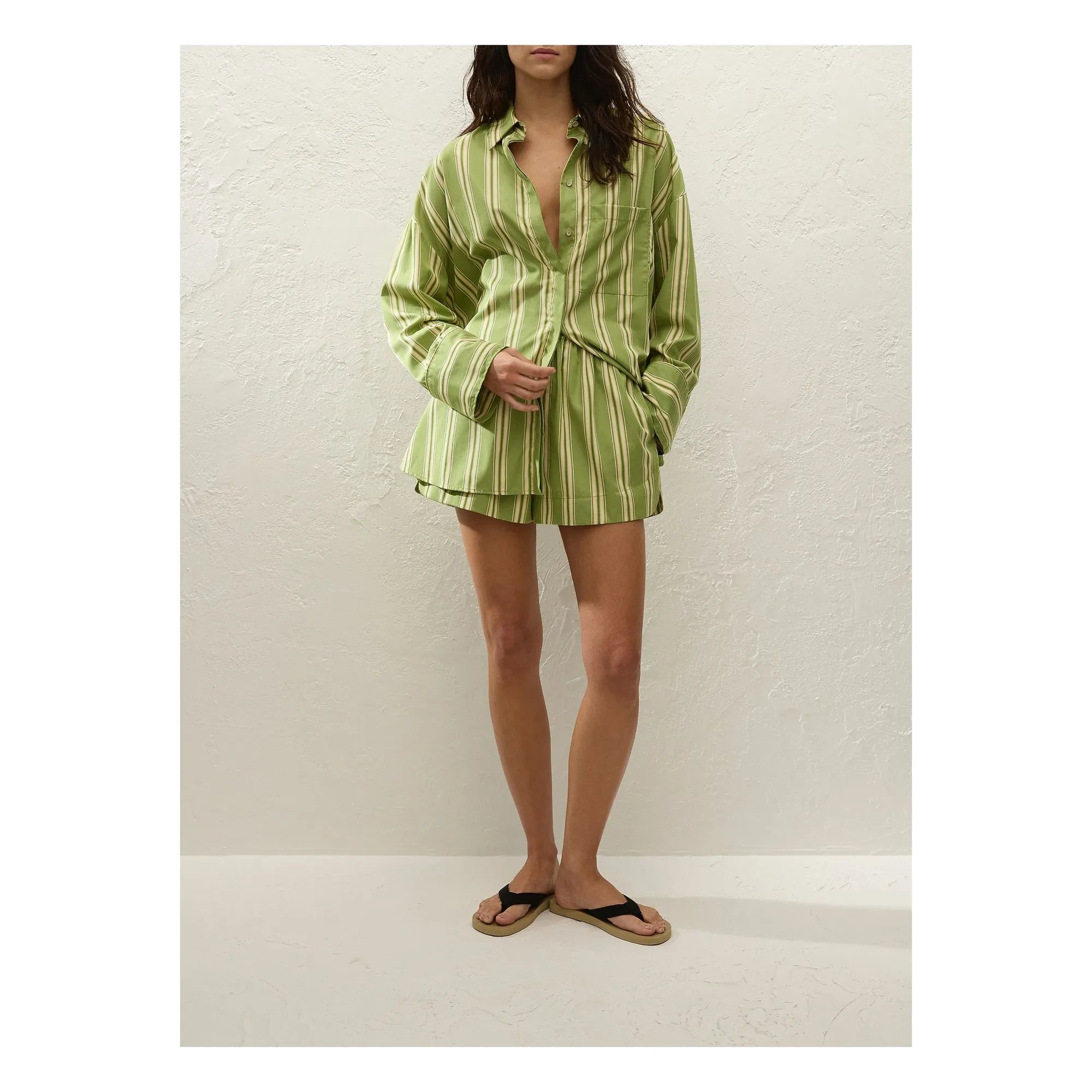 Faithfull the Brand - Camisa de rayas Clemente | Verde