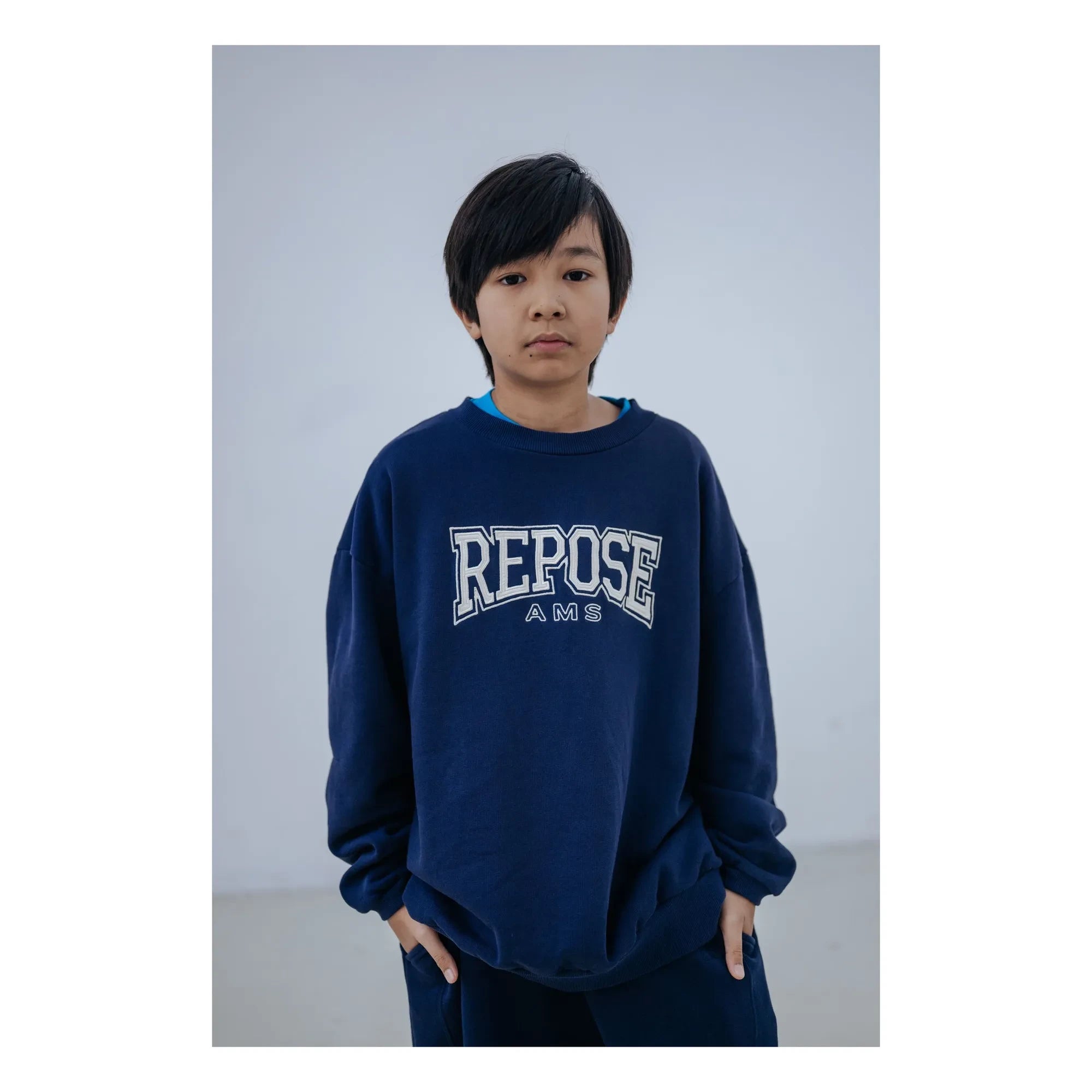 Repose AMS - Cozydrop Sudadera de algodón orgánico REPOSE AMS | Azul marino