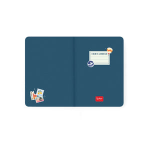 Legami - Diario Fotográfico Semanal de 16 Meses para 2026/2027 - Stickers de Viaje - Pequeño con Cuaderno