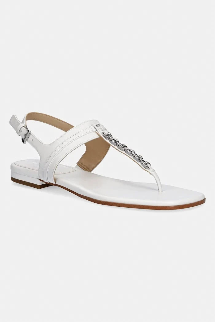 Sandalia plana de cuero para mujer MICHAEL Michael Kors Marcia Thong Sandal