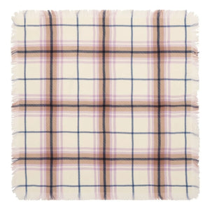 Bompard - Mini foulard cuadrado de cachemir tartán | Malva