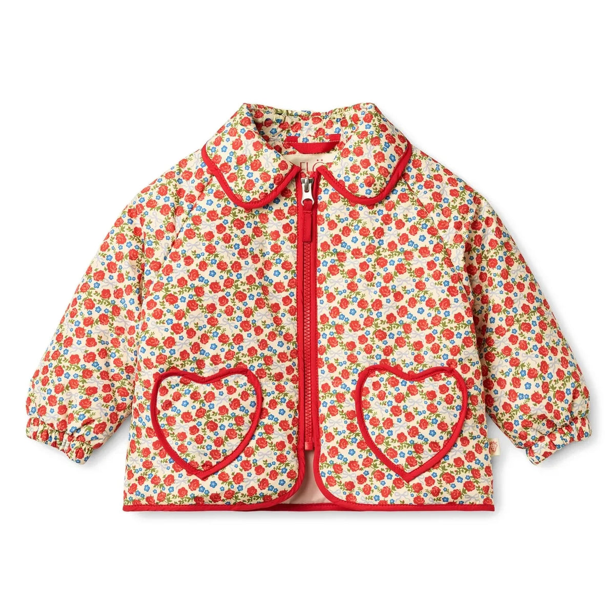 Flöss - Chaqueta Acolchada con Estampado Floral | Rojo