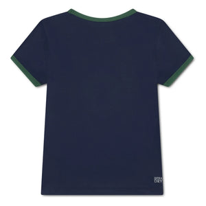 Lacoste - Polo deportivo de fibra reciclada con cuello en contraste | Azul marino