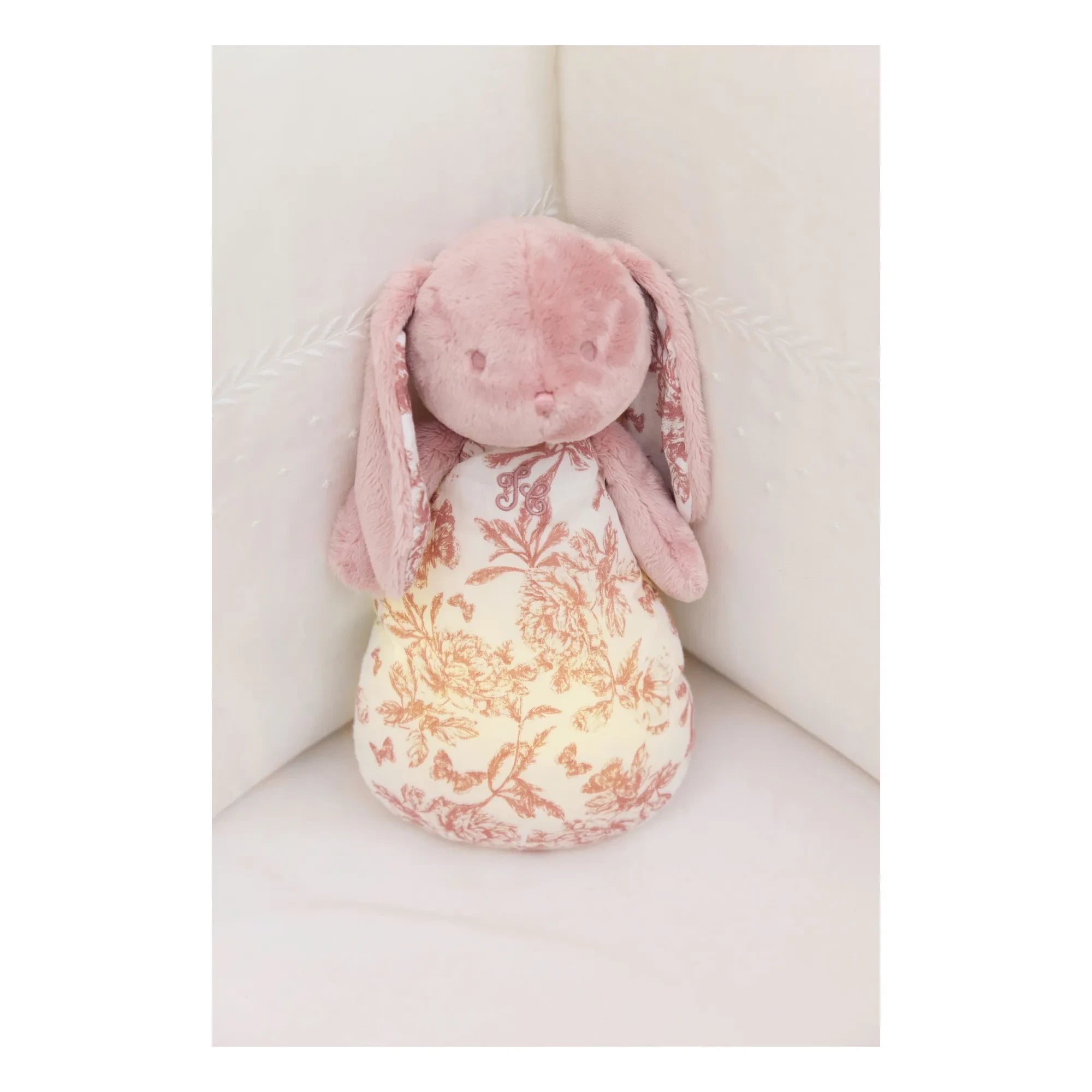 Tartine et Chocolat - Doudou lámpara nocturna Augustin el conejo Toile de Jouy | Melocotón