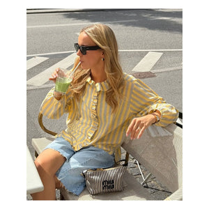 SISSEL EDELBO - Camisa de rayas Mirelle | Amarillo