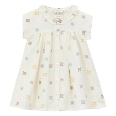 Arsène et Les Pipelettes - Vestido de lino y gasa con estampado floral | Crudo