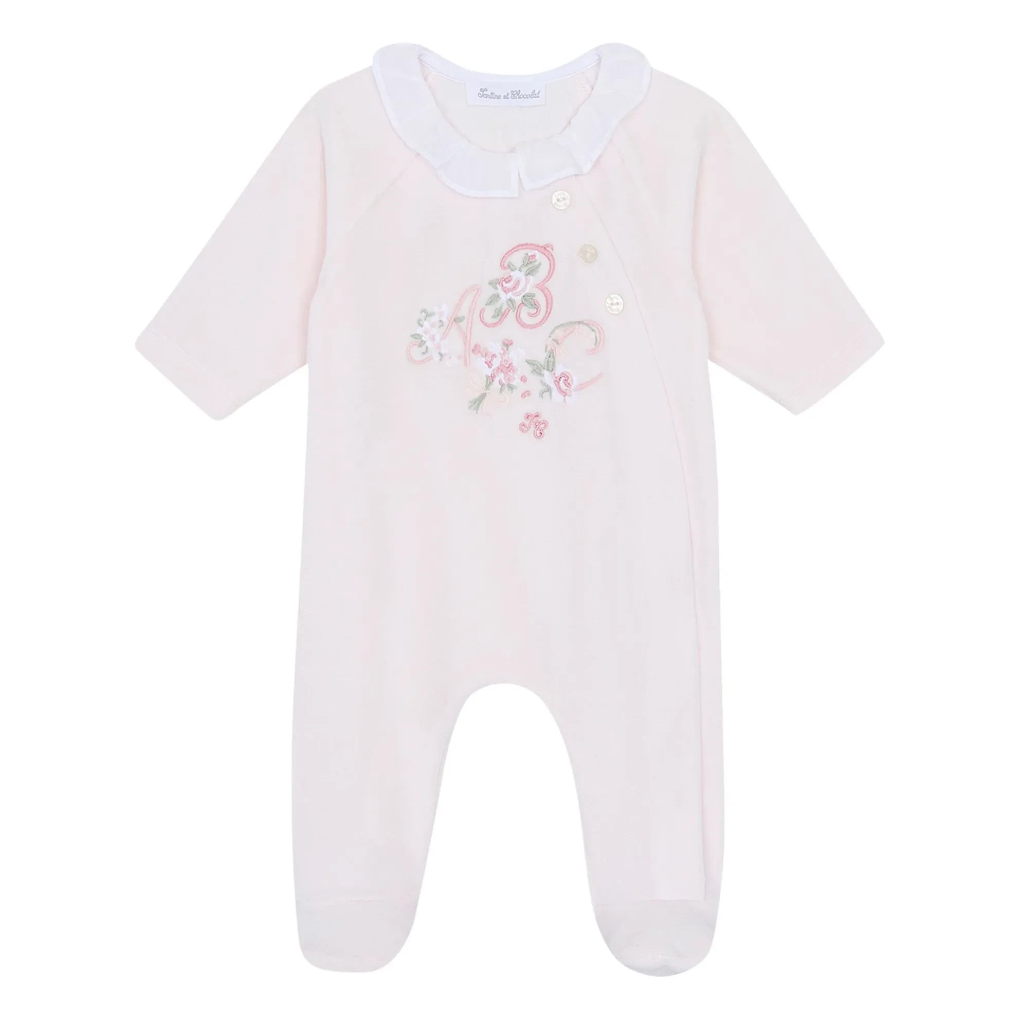 Tartine et Chocolat - Pijama con estampado floral ABC | Rosa pálido