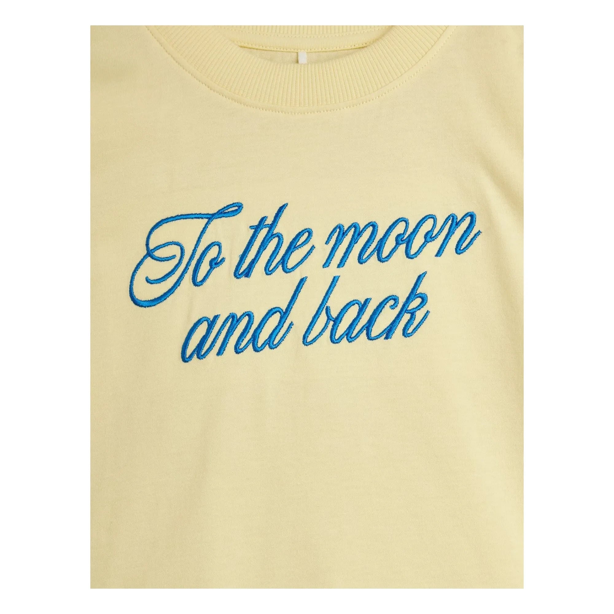 Mini Rodini - Camiseta La luna y tú después de ti Algodón orgánico | Amarillo