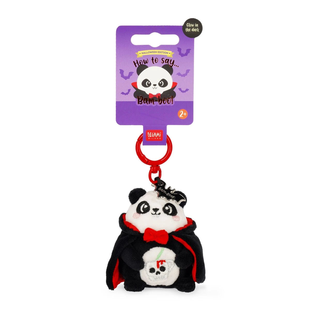 Legami - Cadılar Bayramı Panda Peluş Anahtarlık "Bam-Boo!" - Süper Yumuşak Mini