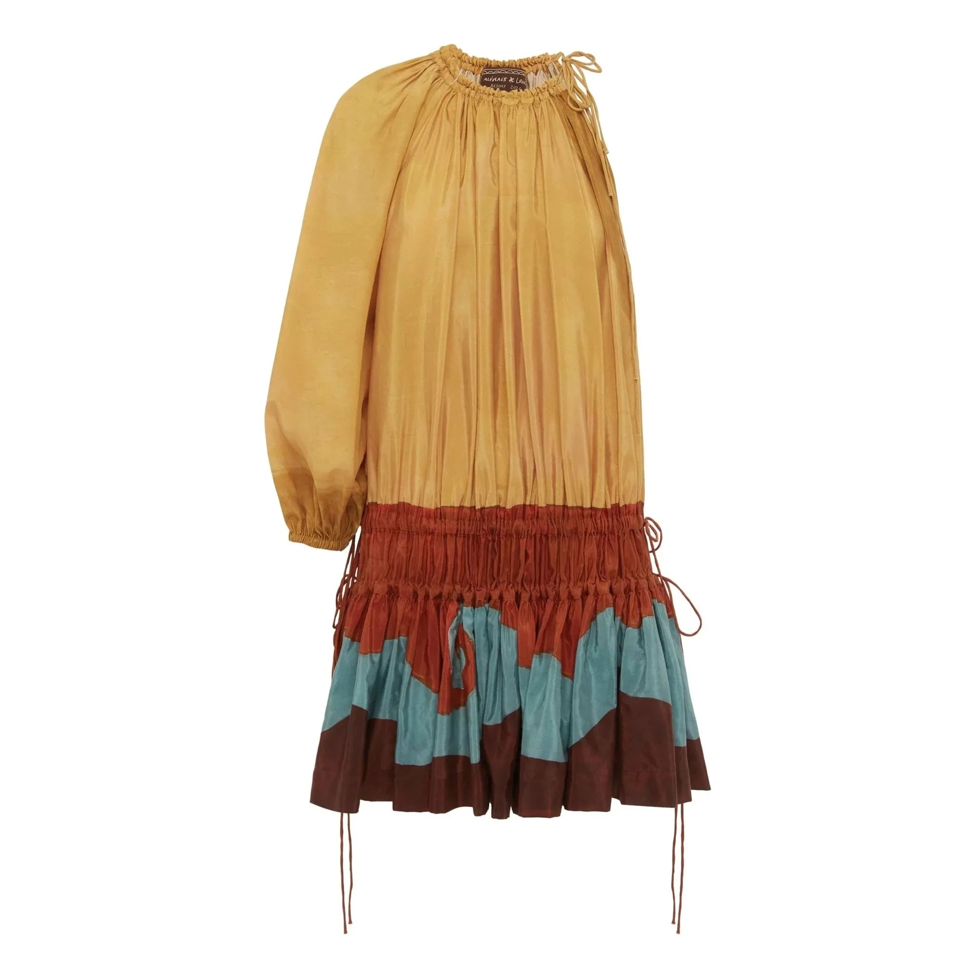 Alémais - Vestido de seda del desierto | Mostaza