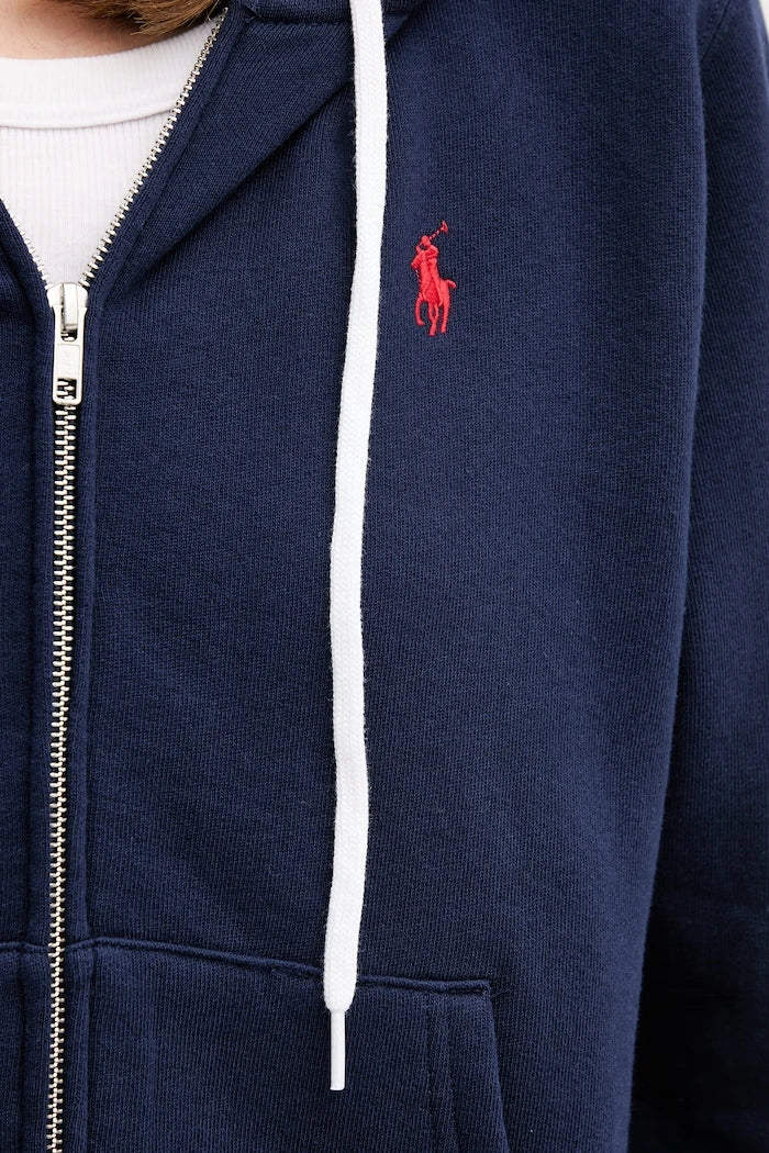 Sudadera con capucha y cremallera de algodón para mujer Polo Ralph Lauren