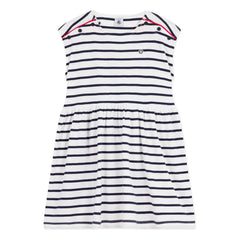 Petit Bateau - Vestido sin mangas a rayas | Blanco