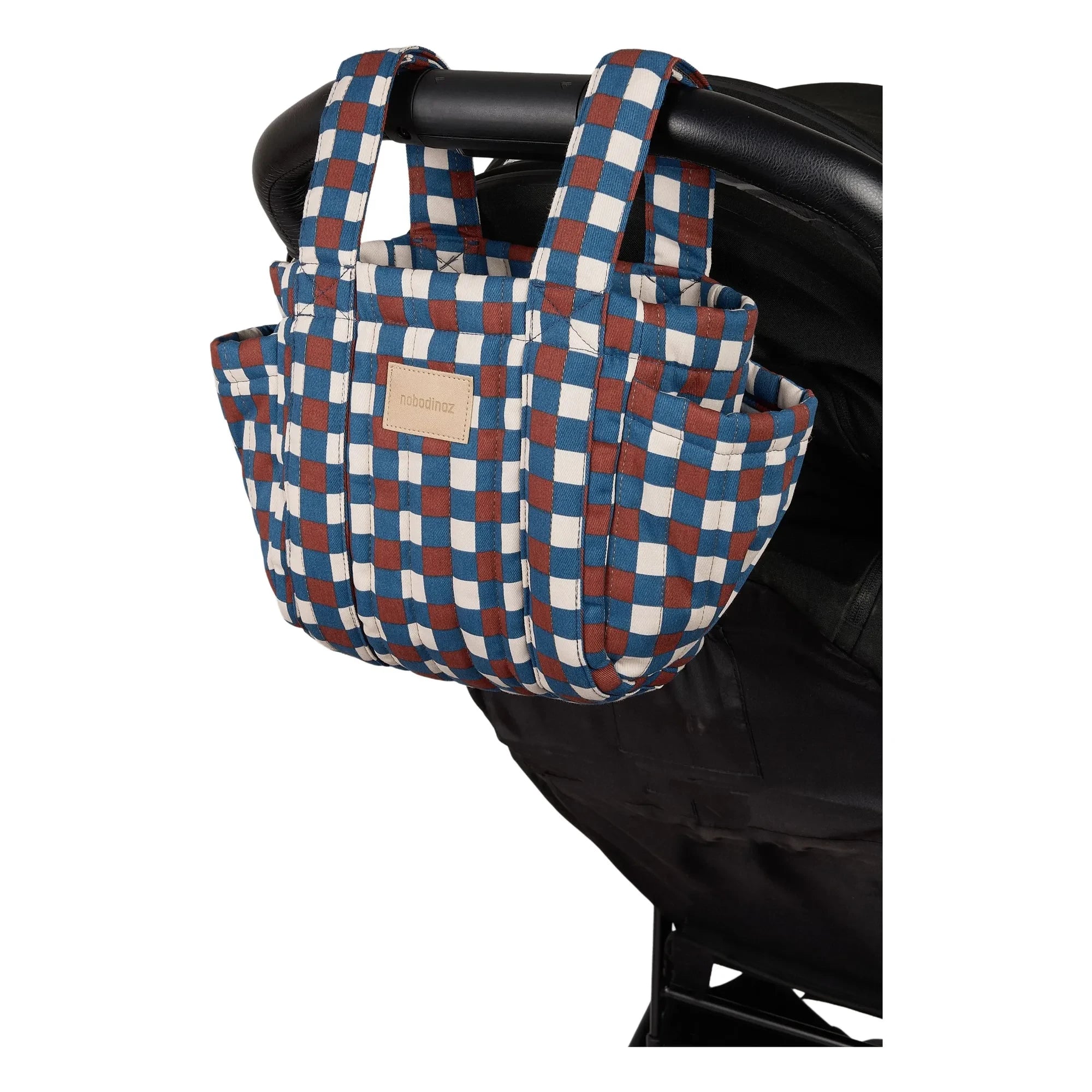 Nobodinoz - Bolso organizador de cochecito Hyde Park Mosaic | Azul