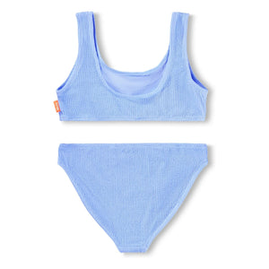 Molo - Bañador con relieve de fibras recicladas Nola Crepe | Azul hielo