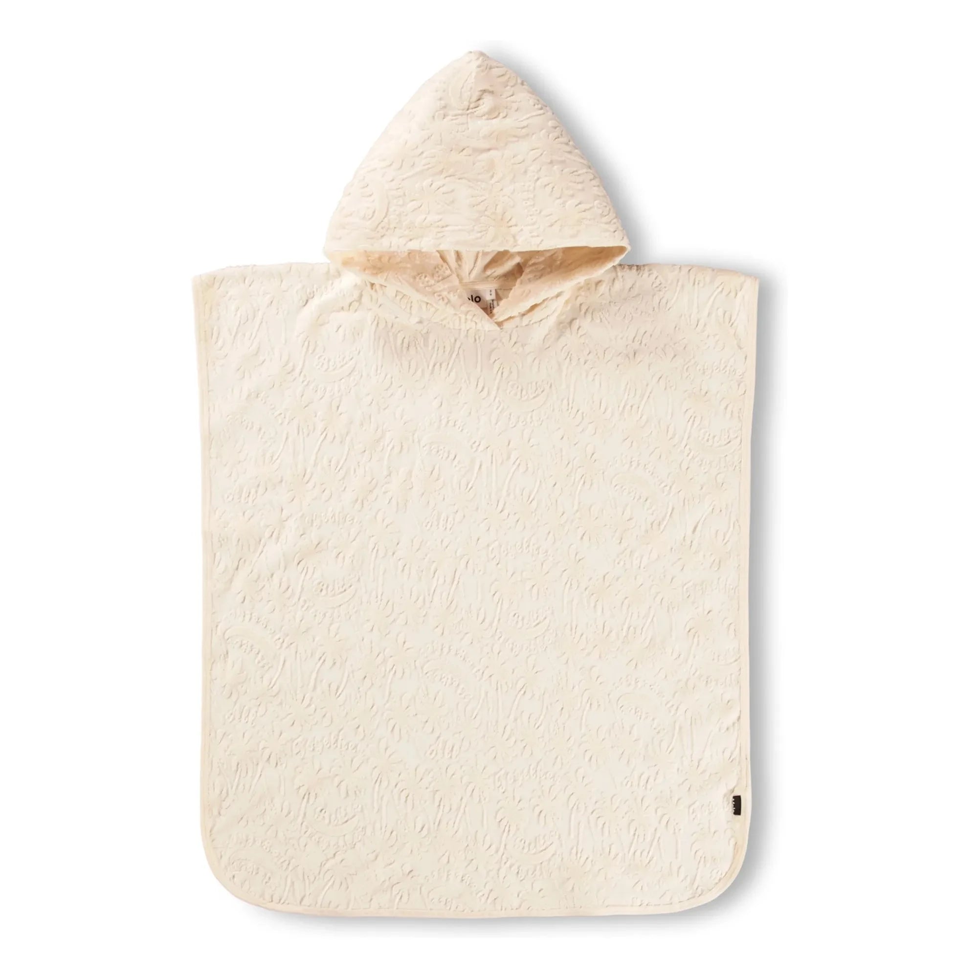 Molo - Poncho de baño con textura de palmeras | Crudo