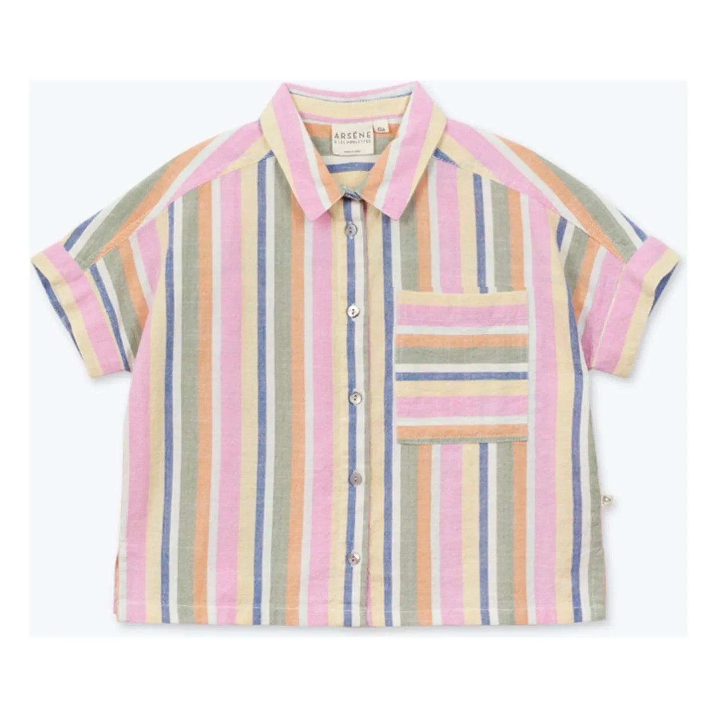 Arsène et Les Pipelettes - Camisa Rayas Rosas | Rosa